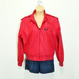 Red Members Only Bomber Jacket